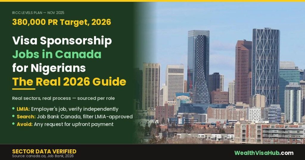 Calgary Canada city skyline, guide to visa sponsorship jobs in Canada for Nigerians