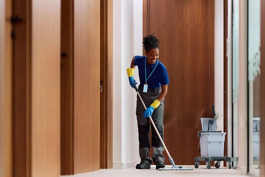 a-lady-cleaning-the-floor cleaning jobs in Canada with visa sponsorship