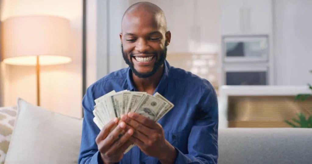 A black man with money-earn dollars in Nigeria