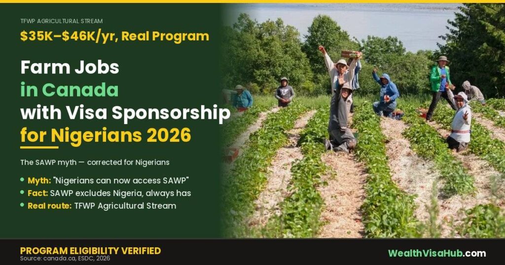 Farm workers harvesting crops, guide to farm jobs in Canada with visa sponsorship for Nigerians 2026