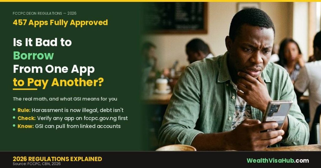 a worried man, guide about loan app debt cycle
