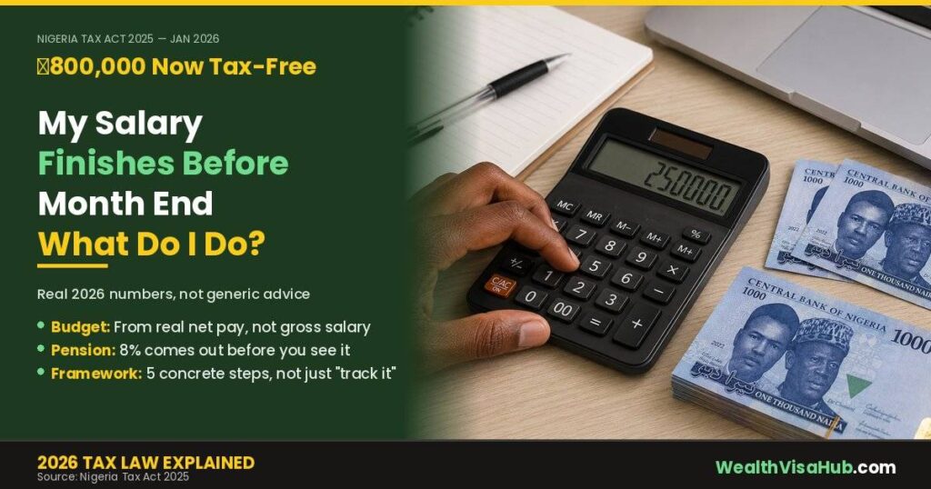 Nigerian worker reviewing salary and budget, guide to how to budget your salary in Nigeria 2026